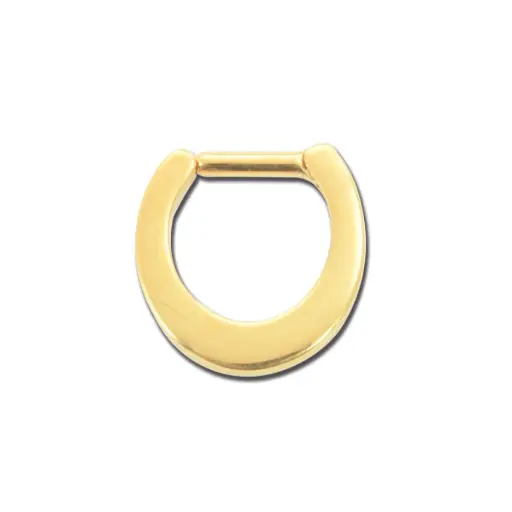 Piercing Anneau - Acier doré - Anneau clicker 05 avec fermeture à charnière
