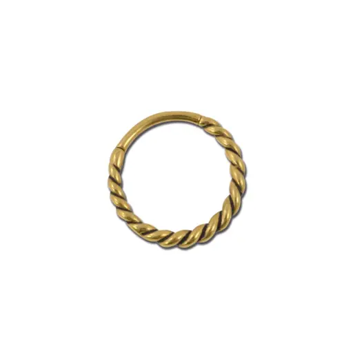 Piercing Anneau - Acier doré - Anneau clicker 205 avec fermeture à charnière