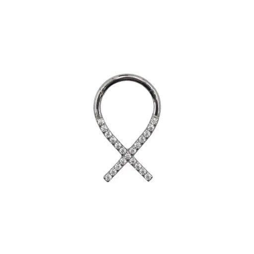 Piercing Anneau - Titane - Anneau clicker 316 avec fermeture à charnière