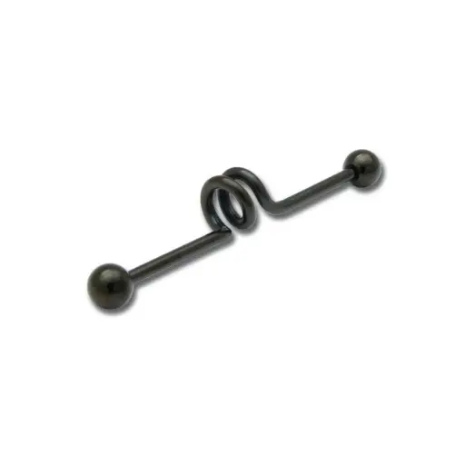 [i_barbell_acier_noir_industriel_NHD123] Piercing Barbell - Acier Noir - Barbell industriel 123
