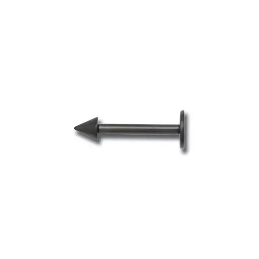 Piercing Labret - Titane Noir - Labret titane noir avec pointe 43