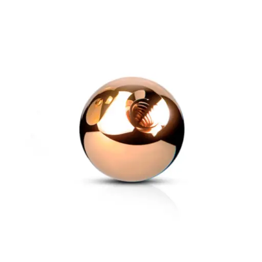 Piercing Bille - Acier Gold Rose Gamme Itc - Bille avec pas de vis externe*