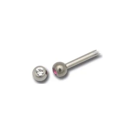 Embout Piercing - Titane - Bille en titane cristal 111 