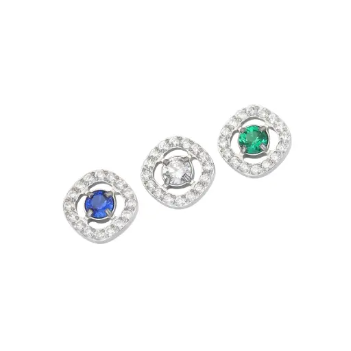 Embout Piercing - Gamme Itc - Embout 119 avec pas de vis interne 0,9 mm motif rond strass*