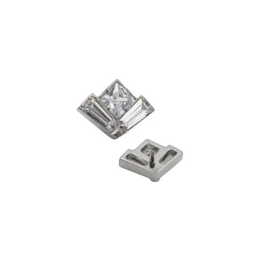 [i_embout_vis_titane_interne_VD125] Embout Piercing - Titane Gamme Itc - Embout avec pas de vis interne 125