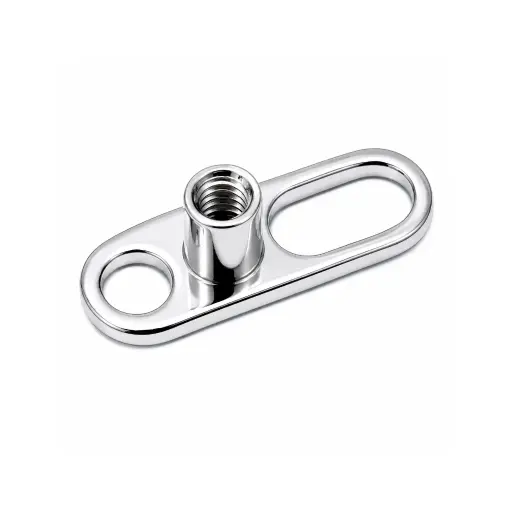 Base Piercing Surface Titane ASTM F136 Premium – Plaque Micro Dermal avec ouverture sans embout*