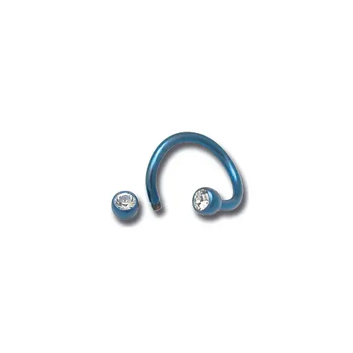 Piercing Spirale - Titane - Spirale boules cristal - 3 coloris
