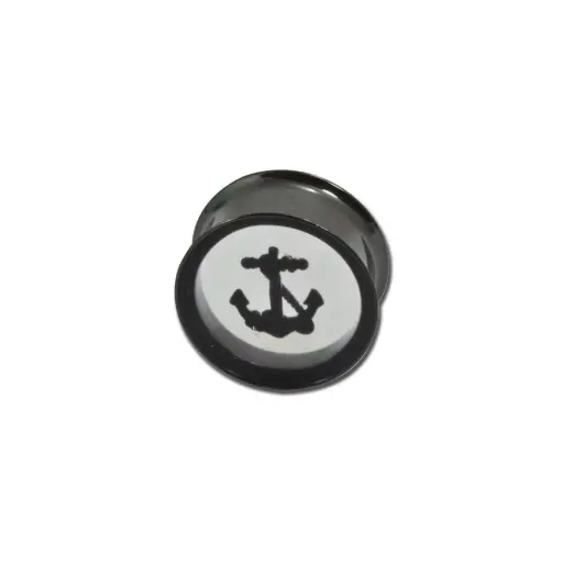 Écarteur Plug - Acier - Écarteur plug motif ancre