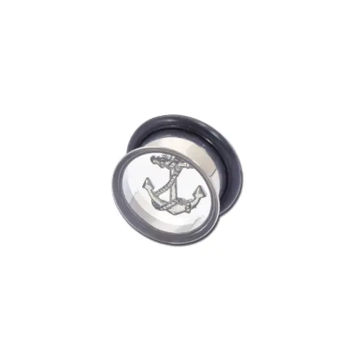 [i_écarteur_JD29016] Écarteur Plug - Acier - Écarteur plug motif ancre