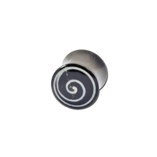 [i_écarteur_JC06510] Écarteur Plug - Corne - Écarteur plug en corne motif spirale