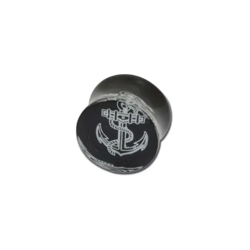 [i_écarteur_JP1878] Écarteur Plug - Acrylique - Écarteur en acrylique motif ancre