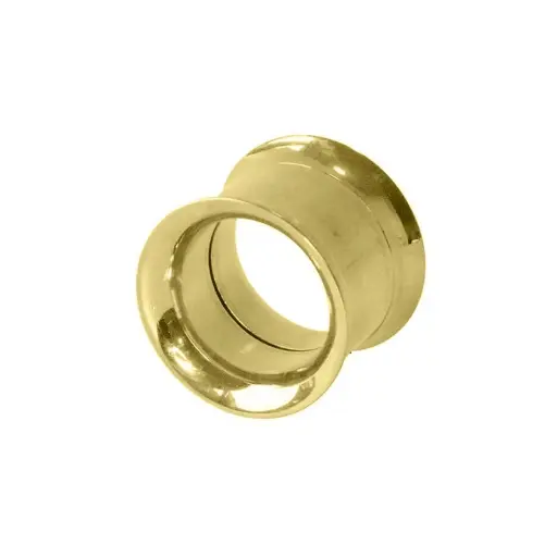 Piercing Écarteur - Acier Gold Gamme Itc - Écarteur tunnel en acier double épaulé*