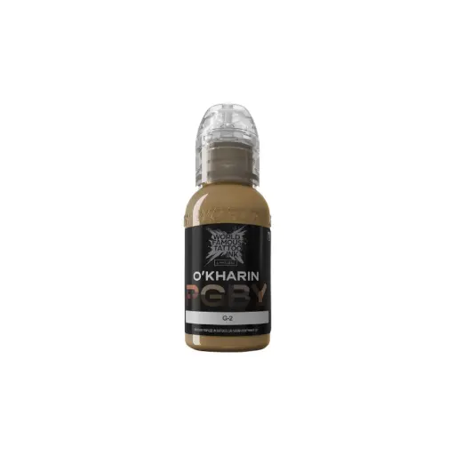 [ki_encre_world_famous_g2-LTSOG1-S] Encre de Tatouage Marron World Famous Sasha O'kharin G-2 – Conforme REACH – Pigment Professionnel Haute Intensité* 