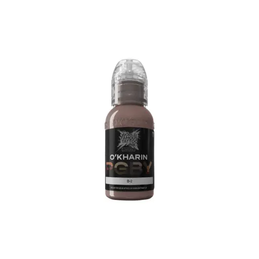 [ki_encre_world_famous_b4-LTSOB21-S] Encre de Tatouage Marron World Famous Sasha O'kharin B-4 – Conforme REACH – Pigment Professionnel Haute Intensité* 