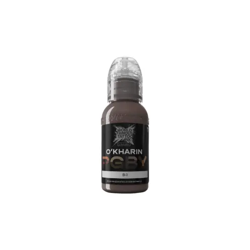 [ki_encre_world_famous_b3- LTSOB31-S] Encre de Tatouage Marron World Famous Sasha O'kharin B-3 – Conforme REACH – Pigment Professionnel Haute Intensité* 