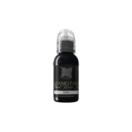 [ki_encre_world_famous_silvano_fiato_dark-LTSFD1-S] Encre de Tatouage Noire World Famous Silvano Fiato Dark – Conforme REACH – Pigment Professionnel Haute Intensité* 