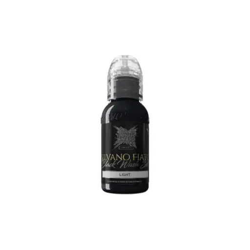 [ki_encre_world_famous_silvano_fiato_light-LTSFL1-S] Encre de Tatouage Noire World Famous Silvano Fiato Light – Conforme REACH – Pigment Professionnel Haute Intensité* 