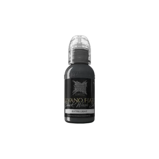 [ki_encre_world_famous_silvano_fiato_extra_light-] Encre de Tatouage Noire World Famous Extra Light Silvano Fiato  – Conforme REACH – Pigment Professionnel Haute Intensité* 