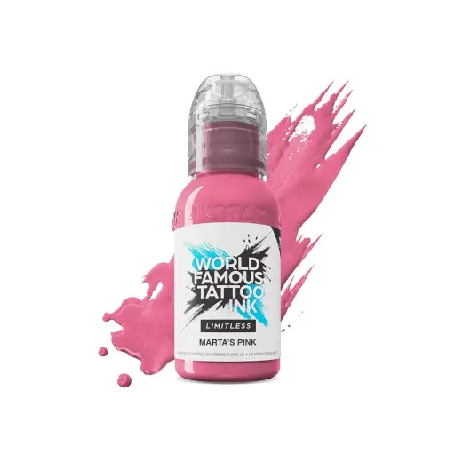 [ki_REACH_encre_world_martas_pink-LTMAMP1-S] Encre de Tatouage Rose World Famous Marta's Pink – Conforme REACH – Pigment Professionnel Haute Intensité* 