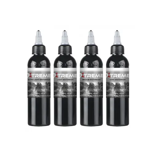 Xtreme Ink - Whitewash Set - Mélange pour le tatouage encre REACH 4 x 120 ml