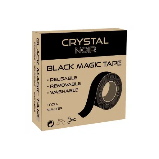 [tl_crystal_black_magic_tape] Accessoire Tattoo - Crystal Noir Black Magic Tape - Ruban adhésif double face repositionnable pour le maintien des caps*