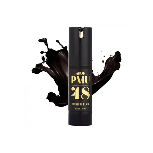 Pigment Pmu Noir - Dynamic Pmu - 48 Brownish Black - Mélange pour le maquillage permanent REACH 15 ml