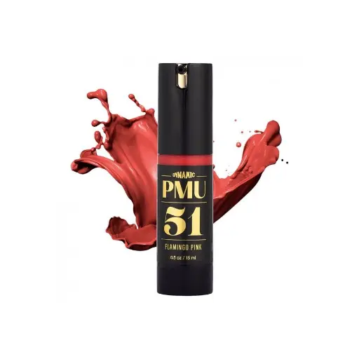 Pigment Pmu Rouge - Dynamic Pmu - 51 Flamingo Pink - Mélange pour le maquillage permanent REACH 15 ml
