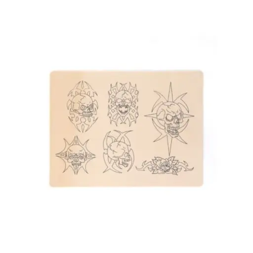 Peau Tatouage - Peau synthétique A5 pour entraînement au tattoo avec motifs practice skin 