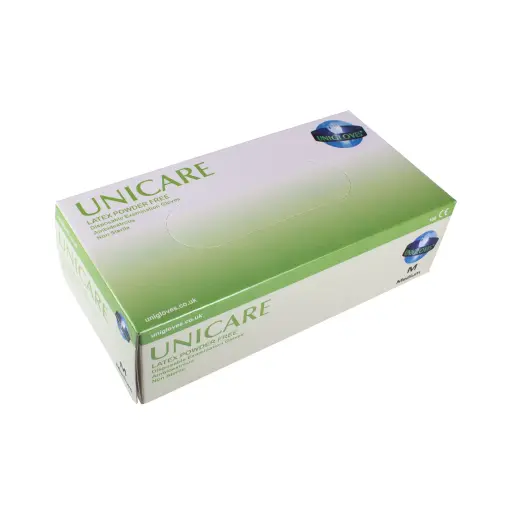 Unigloves Unicare Gants Tatouage - Latex Non Poudré, Couleur Crème, 100 unités*