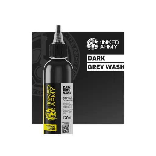 Encre Tatouage Grise - The Inked Army - Dark Grey Wash - Mélange pour le tatouage reach -120 ml