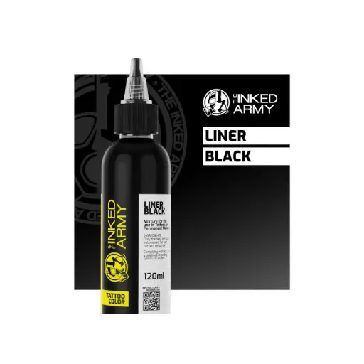 Encre Tatouage Noire - The Inked Army - Flash Black - Mélange pour le tatouage reach -120 ml  