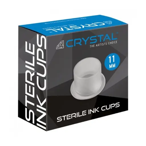 Caps Tattoo - Crystal Cups Stérile - Boite de 200 godets pour encre stérile détachable*