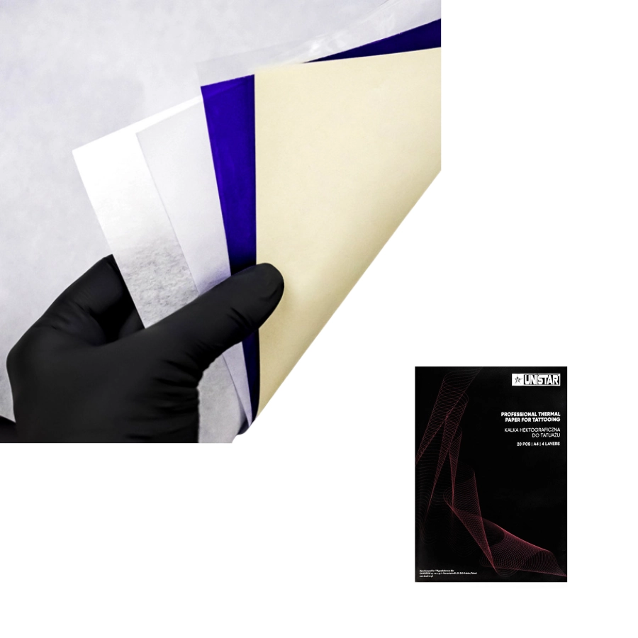 Transfert Tatouage - Unistar Professionnal Thermal - Papier de transfert liasse copiant pour thermocopieur violet*
