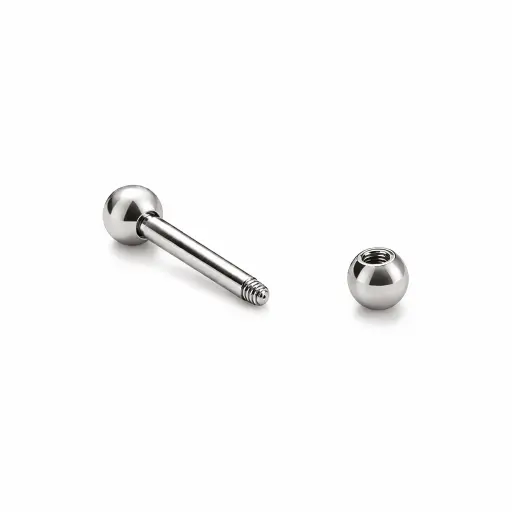 Barbell Titane ASTM F136 Stérile – Filetage Externe & Bille Piercing Professionnel* 