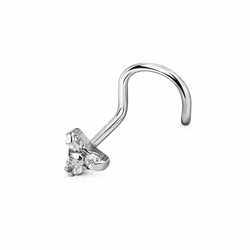Piercing Nez en Titane ASTM F136 - Stud de Nez Stérile & Embout Strass Trinité* 