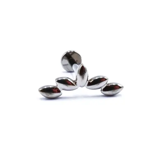 [fb_STERILE_labret_interne-FB-0873 "i-STXLA491.2X8"] Piercing Labret - Titane F136 Interne Stérile - Labret avec pas de vis interne amande 1,2 x 8 mm*