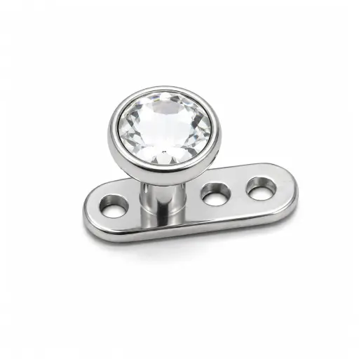 Piercing Surface Titane Body Piercing - Micro Dermal Stérile & Embout Strass 4 mm*