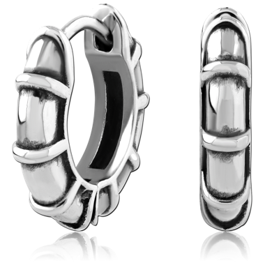 [p_anneau_acier-316L] Piercing Anneau - Acier 316L - Anneau avec fermeture à charnière 1,2 x 8 mm