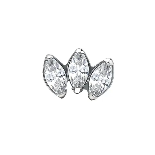 Piercing Labret - Titane Astm F136 Stérile - Labret 90 avec pas de vis interne largeur embout 5,5 mm* 