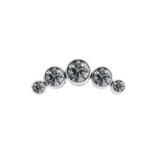 Piercing Labret - Titane Astm F136 Stérile - Labret 27 avec pas de vis interne largeur embout 14 mm* 
