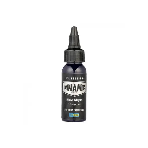 Encre Tattoo Bleu - Platinum By Dynamic Blue Abyss - Mélange pour le tatouage encre 30 ml reach
