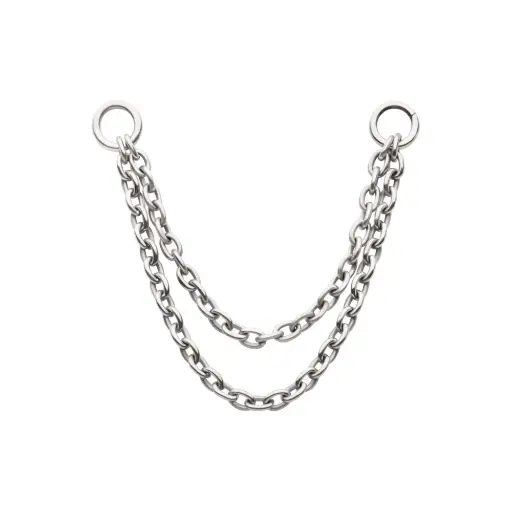 Piercing Charm - Titane F136 Gamme Invictus - Accessoire charm 2 chaîne pour piercing*