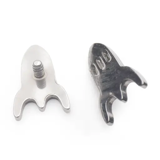 [ns_embout_307-p307_09] Piercing Embout - Titane F136 Gamme Hand Ink - Embout 307 avec pas de vis interne 0,9 mm pour piercing 1,2 mm fusée 7 mm*