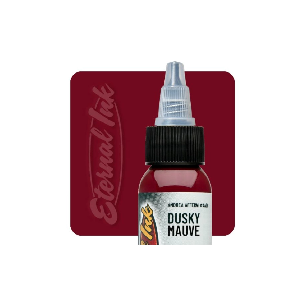 [b_encre_eternal_dusky_mauve-750810] Encre Entrainement Tattoo Rouge - Eternal Ink Andrea Afferni Dusky Mauve - Encre artistique pour entrainement au tatouage NON REACH 30 ml 
