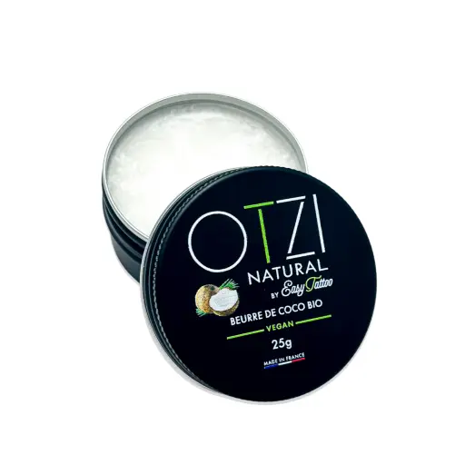 Soin Tattoo OTZI by Easy Tattoo - Beurre de Coco Bio Végan 25g - Baume Naturel Réparateur & Hydratant pour Tatouage*