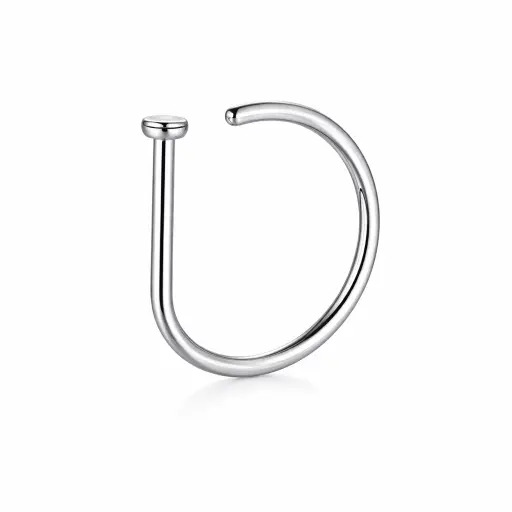 Piercing Nez en Titane ASTM F136 Premium- Anneau de Nez Plat Stérile avec Disque Plat* 