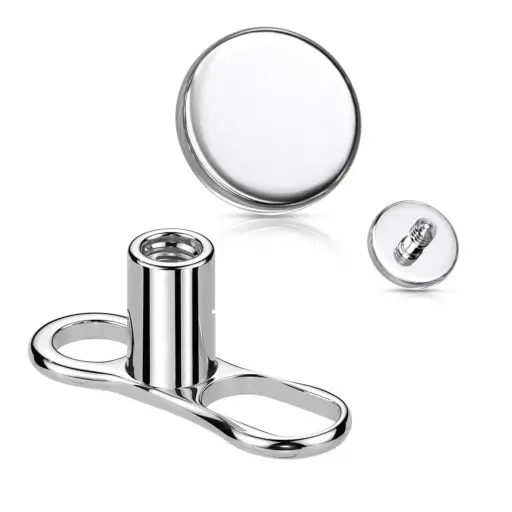 Piercing Surface Titane ASTM F136 - Micro Dermal Stérile & Embout Disque 4 mm*