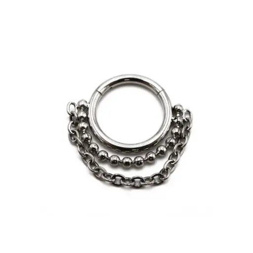 Piercing Anneau - Acier - Clicker avec fermeture à charnière*