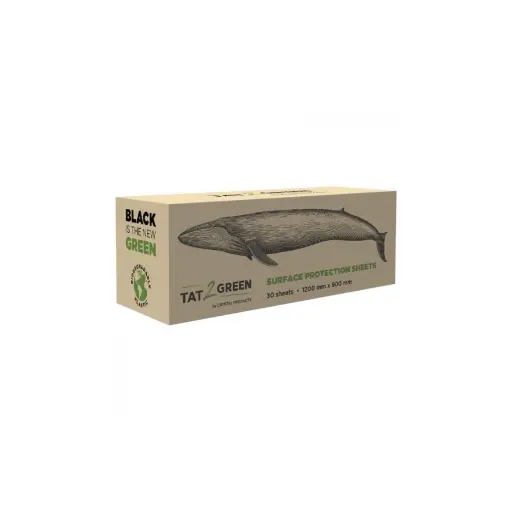 [tl_tat2green_protection_surface] Protection Tattoo - Tat2Green Surface Protection Sheets - Boîte de 30 protections pour surfaces noir 120 x 90 cm biodégradables*