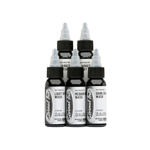 Eternal Ink Set Gray Wash - Encre artistique pour entrainement tatouage NON REACH